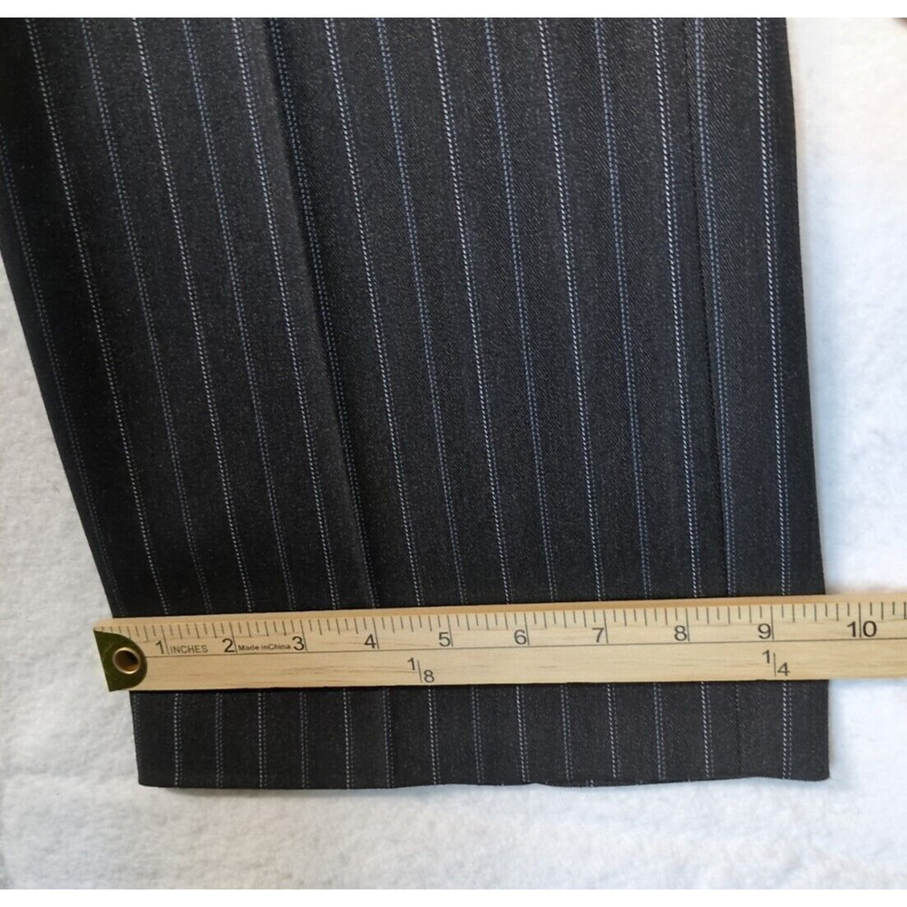 NWT Valerie Stevens black dress pants w/ blue & gray stripes, stretch. Size 6 - Picture 5 of 12